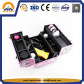 Pink Aluminum Professional Makeup Train Case